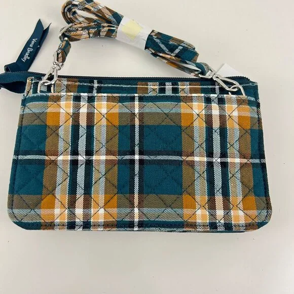 Vera Bradley RFID Wallet Crossbody in Cotton Orchard Plaid  NWT Brand New - Picture 2 of 7